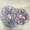 High Quality Personalized LOGO Custom Silk Sleep Bonnet Colorful Real Satin Double Layer Bonnet With Logo Accessories