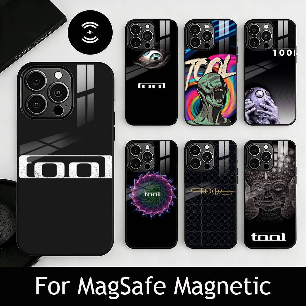 Music T-Tool B-Band R-Rock Phone Case For iPhone17,16,15,14,13,12,11 Plus,Pro Magnetic with Magsafe Wireless Charging