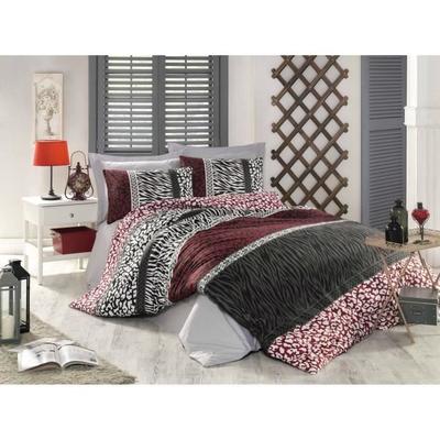 Bedding Set - 1 Duvet Cover 220 X 240 Cm + 2 Pillowcases 60 X 60 Cm - 100% Reinforced Cotton - Red