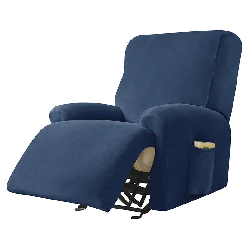1/2/3 Seater Velvet Split Recliner Sofa Cover Stretch Super Soft Reclining Chair Covers  Relax Armchair Protector Home