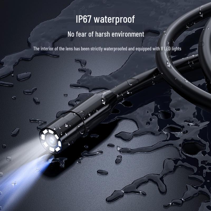 4.3" HD Endoscope Camera with Screen - Handheld 8mm Inspection Tool