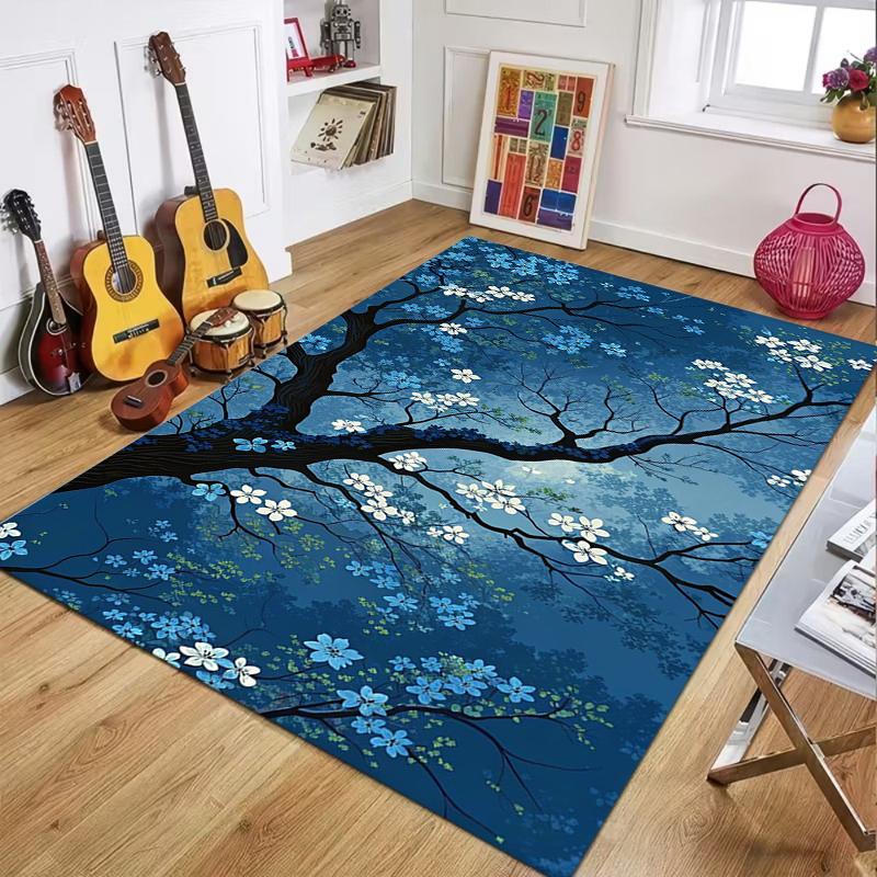 

Enchanted Tree & Moon Area Rug Carpet Mat Collection Non-Slip Soft Easy Clean Large Size for Living Room Bedroom Nature Decor 40X60cm