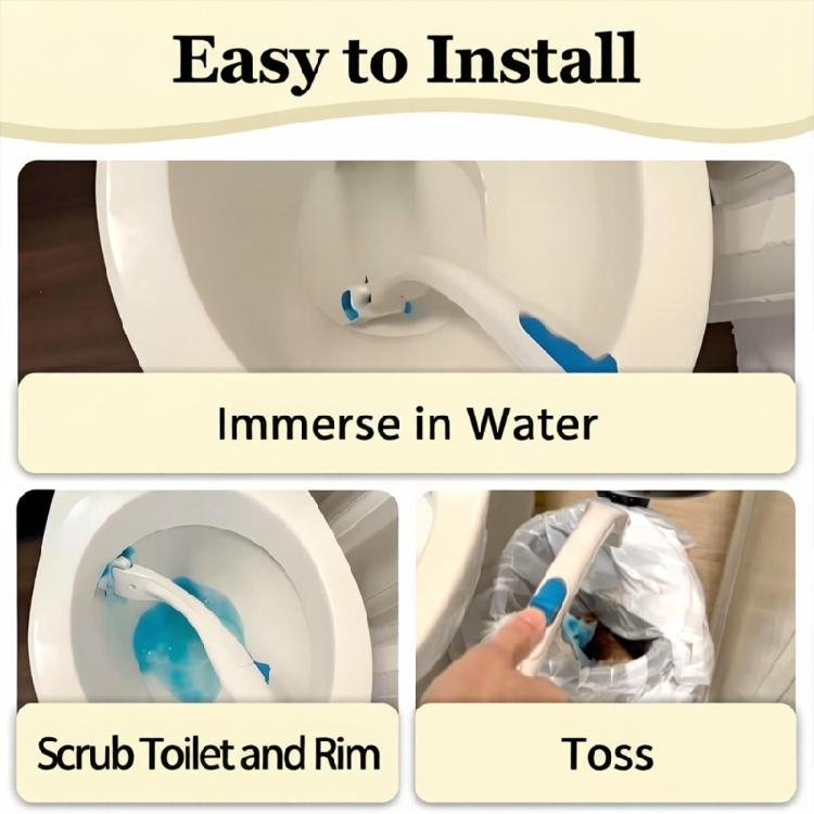 72Pieces Flushable Toilet Scrubber Refills Sanitary Disposable Toilet Cleaning Brush Replacement Pad Brush Accessories