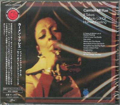 CD CARMEN MCRAE - A Whole Lot Of Human Feeling CDSOL45956 Solid Records 2019 Japan ObiJazz Used