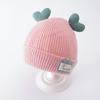 Cappellino invernale per neonato berretto a forma di orso coreano cappello invernale in lana a maglia per bambini berretto tinta unita cappello invernale per neonato con paraorecchie