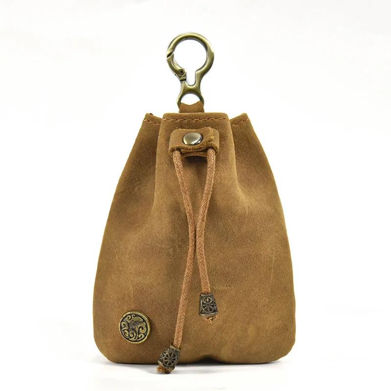 Artificial Leather Dice Bag Vintage Waist Bag Japanese Style Drawstring Pouch For D&D MTG RPG Table Games Gift Ideas Coin Purse