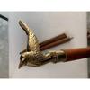 Vintage Brass Designer Bird Head Handle Victorian Wooden Walking Stick Cane Gift