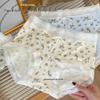 Sweet Floral Lace Trim Panties for Girls: Comfortable, Breathable, Skin-Friendly, Mid-Rise Briefs with Extended Crotch