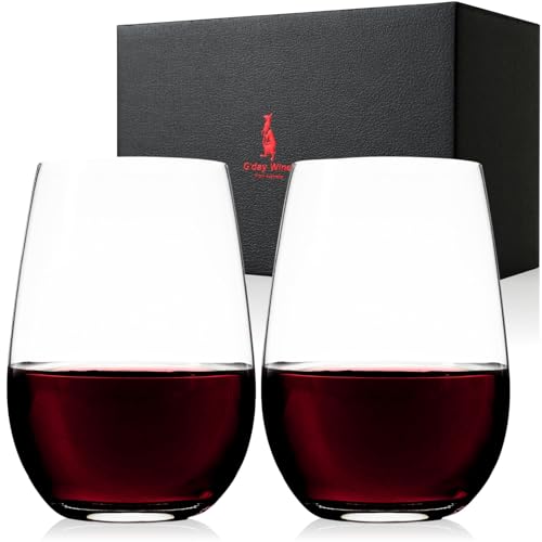 

White Day Gift [A Pair of Glasses to Add Elegance to Your Home Drinking] G day Wine Wine Glasses and Tumblers, Set of 2, 360ml, Dishwasher Safe, Perfe