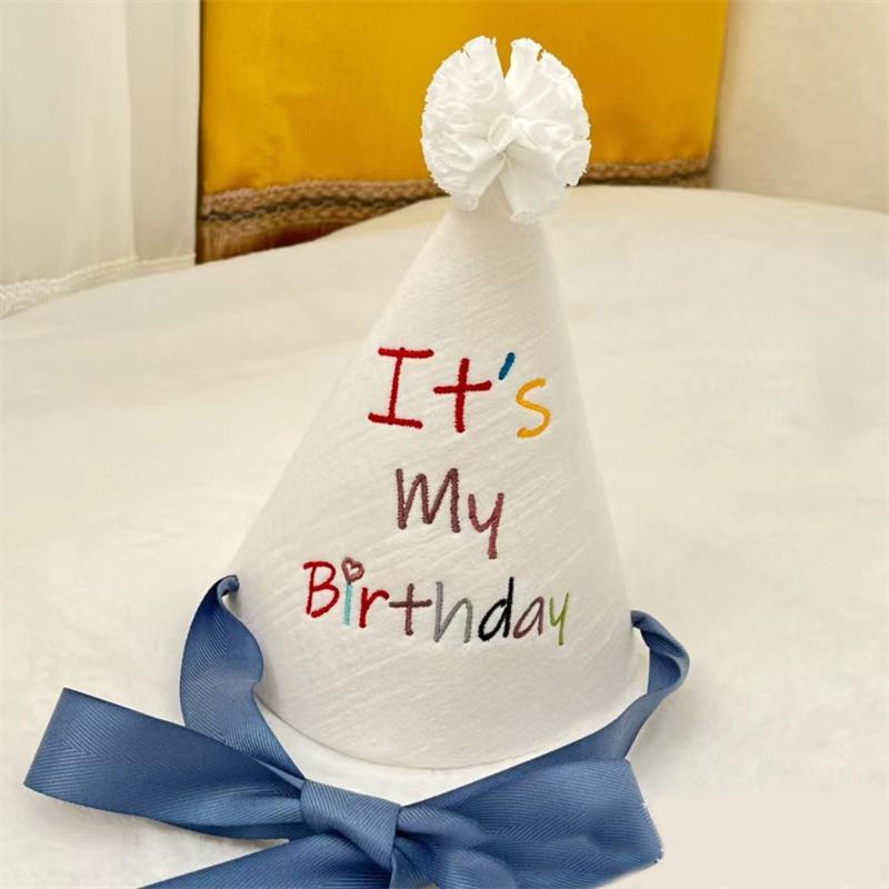 Korean-style Instagram Baby Birthday Hat Theme Party First Birthday Decoration Pointed Hat Photo Props