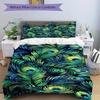 3pcs Animal-themed Peacock Feathers Soft and Comfortable Breathability, Bedding Set, Machine Washable, Suitable for All Seasons167