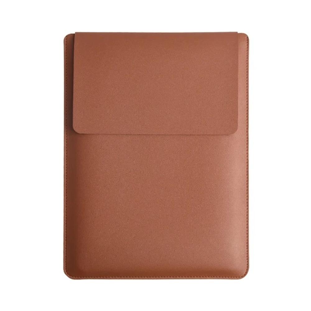 Laptoptas, 13/13.3/14/15/15.4/15.6/16 Inch, Notebook Computer Muismat, PU Leer Blaasvormige Tas, Computer Tas Accessoires 12 to 13.3 inches bruin