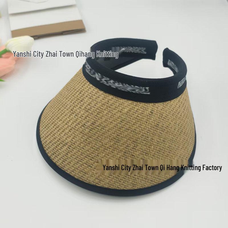 Women's UV Protection Straw Sun Hat with Face Shield, Korean Style, Wide Brim