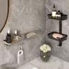 Seifenkiste, Wand-Seifenhalter, Badezimmerregale ohne Löcher, Aluminium, Abfluss, kreative Badezimmer-Saugnapfe, Zuhause