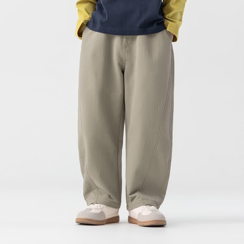 Pantaloni Lunghi Casual da Ragazzo a Gamba Dritta e Vestibilità Larga