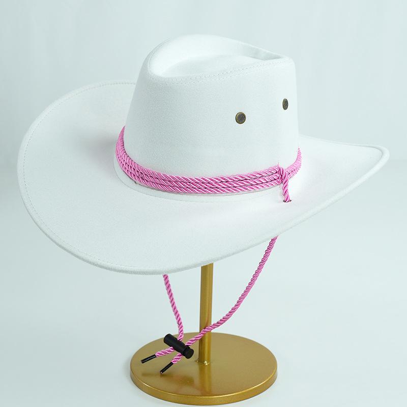 Men's Imitation Suede Western Cowboy Hat for Outdoor Camping & Hiking