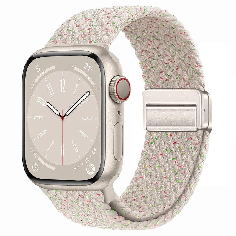 Nylon Strap For Apple Watch 44mm 45mm 49mm 42mm 38mm 40mm 41mm Watchband Bracelet for iWatch Series Ultra 9 8 7 6 5 4 SE 3 Band