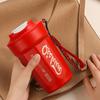Stainless Steel Insulated Cup With Lifting Rope, Car Mounted Direct Drinking Accompanying Cup, Mug, Octagonal Coffee Cup