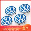 Nové Horké 2025 Nové 4KS Modré Samolepky na Středy Kol Auta Obtisky na Středové Krytky Kol Styling Auta Pro Volkswagen B5 B6 B7 T4 T5 Golf 4 5 6 7 Polo