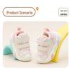 Bobodou Light-Up Girls' Toddler Shoes - 2025 New Style, Dual-Layer Cotton, Velvet-Lined for Autumn/Winter