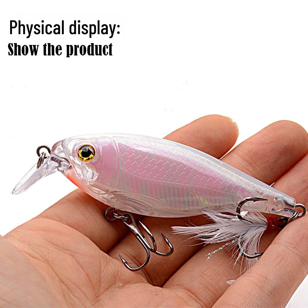 Wide Lip Floating Minnow Lure 8.5CM, 12.3G Rattle Hard Bait