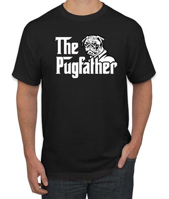 The Pugfather Funny Godfather Movie Logo Pug Parody Fathers Day Men T- Shirt