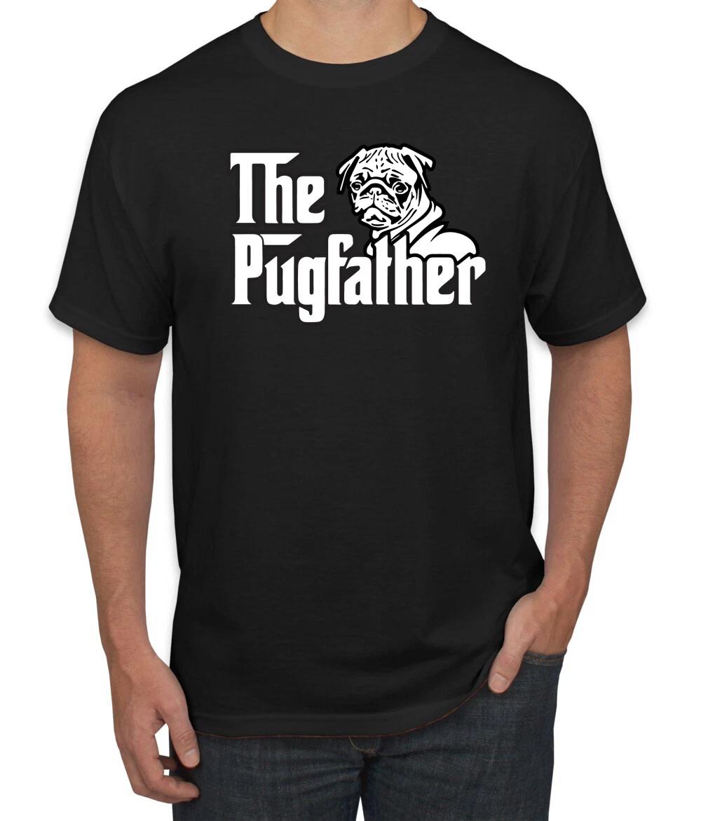 The Pugfather Funny Godfather Movie Logo Pug Parody Fathers Day Men T- Shirt 4XL