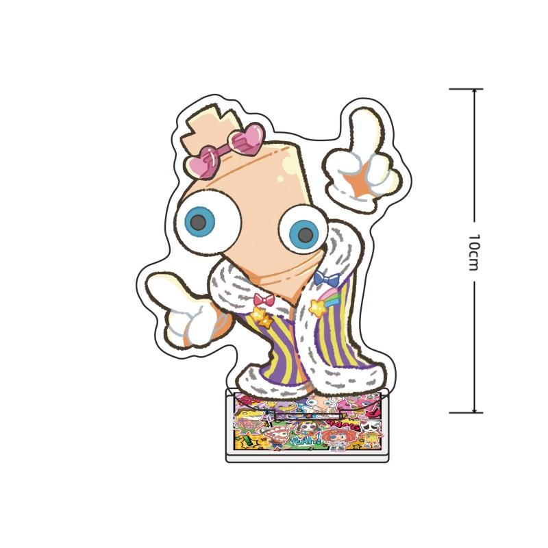 Digital Theme Cartoon Acrylic Stand Keychain Purple Bunny Red Nose Clown Desk Decor Cute Collectible Toy Gift for Fans