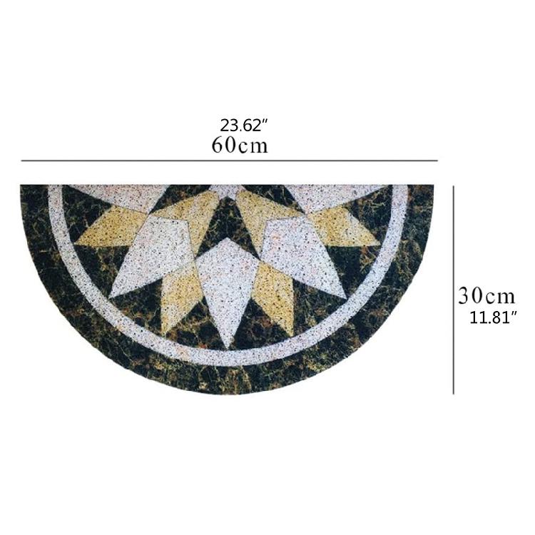 Dirt-Resistant PVC Carpets Semicircle Non Skid Backing 6 Styles for Home