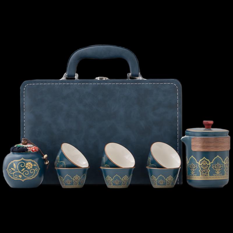 Chinese Style Ceramic Tea Set Gift Box