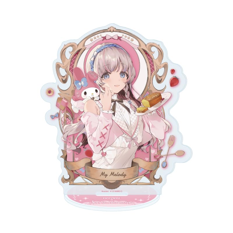 necomi x Персонажи Sanrio 05 Моя Мелоди [Иллюстрация-коллаборация] Акриловая подставка
