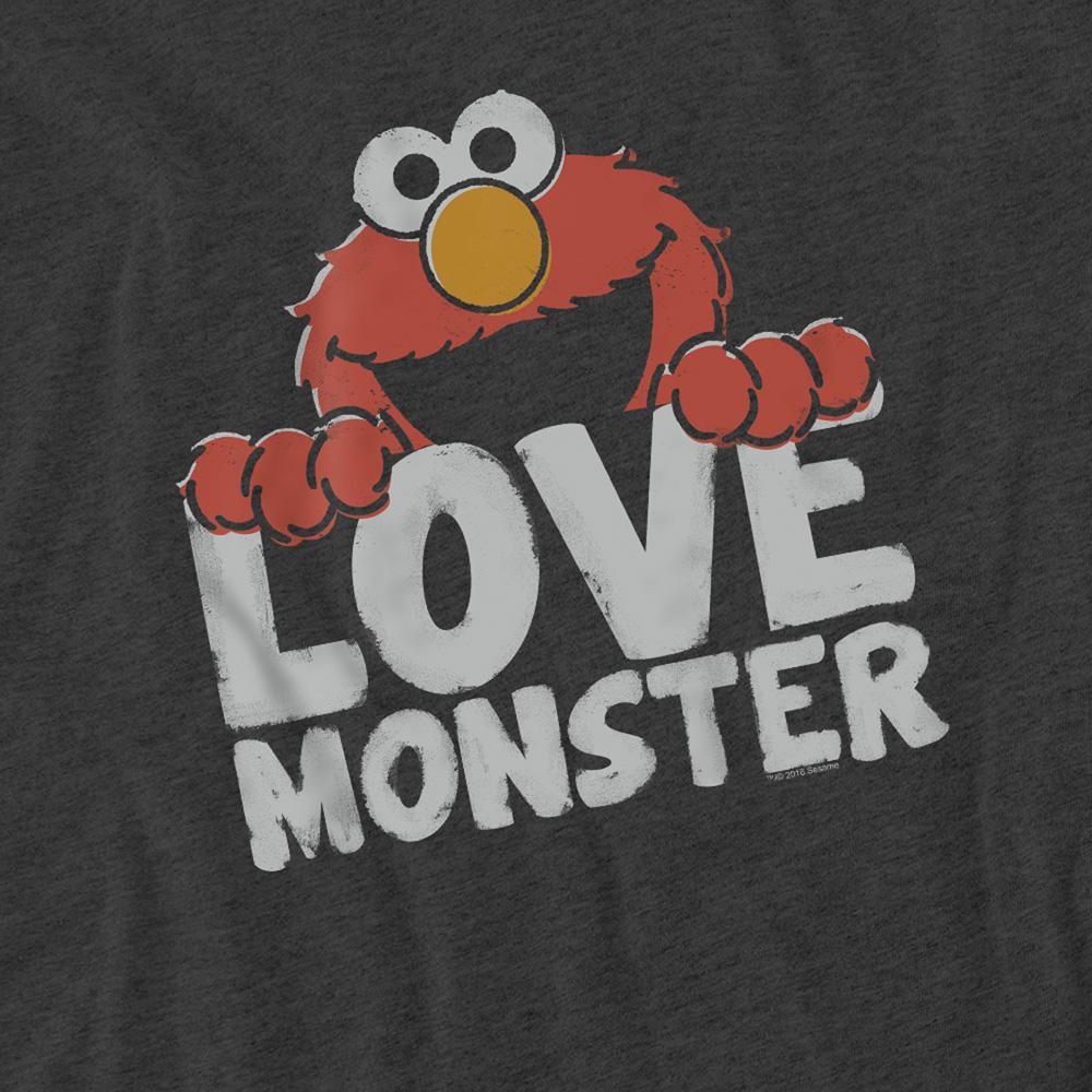 Sesame Street Unisex Adult Love Monster Heather T-Shirt