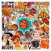 50 Basketball Sports Stickers for Skateboards, Luggage, Laptops, Cars, and Motorcycles