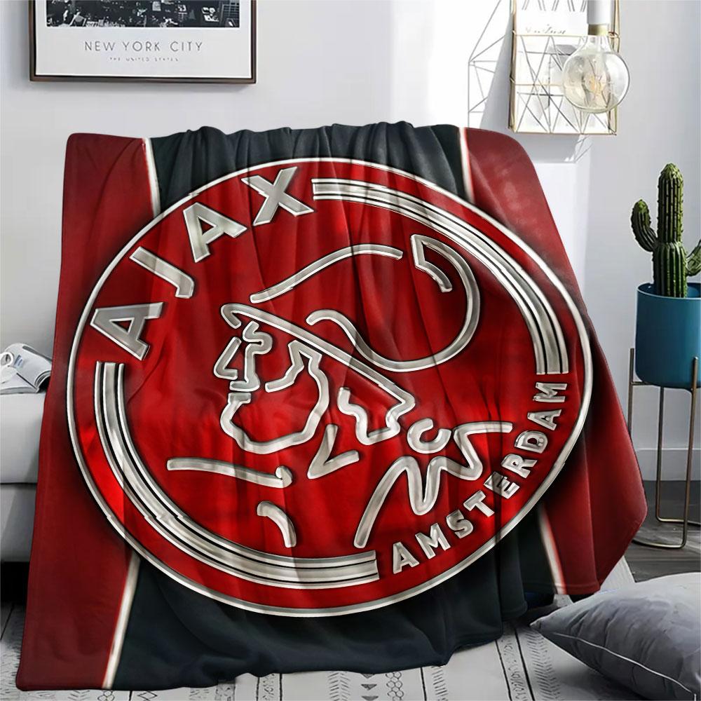 1PC AFC Ajax Patterned Flannel Blanket Suitable For All Seasons for Home Decor Warmth and Comfort Gifts Holiday Present