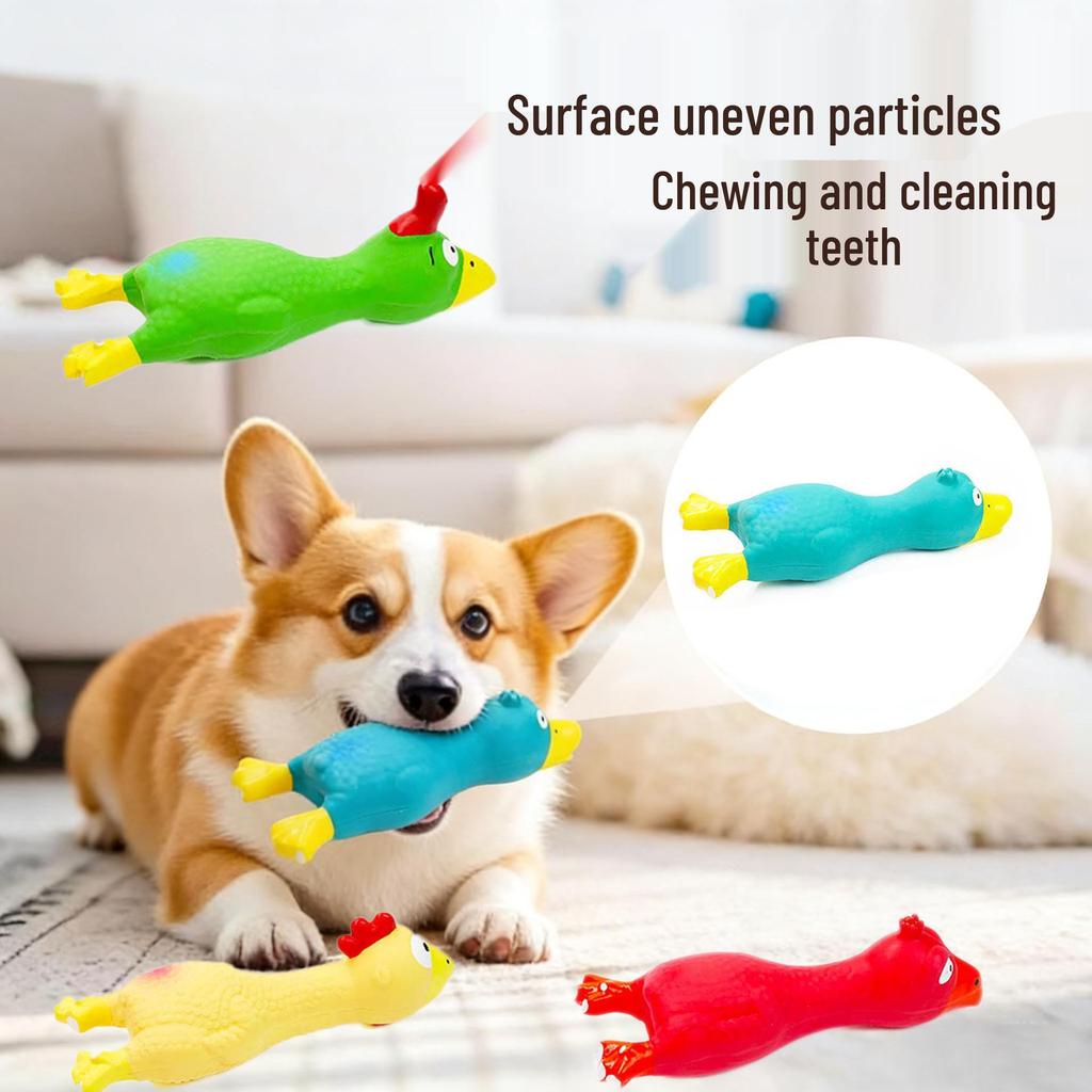 Pet Latex Chew Squeaky Duck Toy - Durable & Fun for Dogs