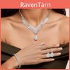 Water Elegant Jewelry Collection Including Drop Water Pendant And Earrings For Females
