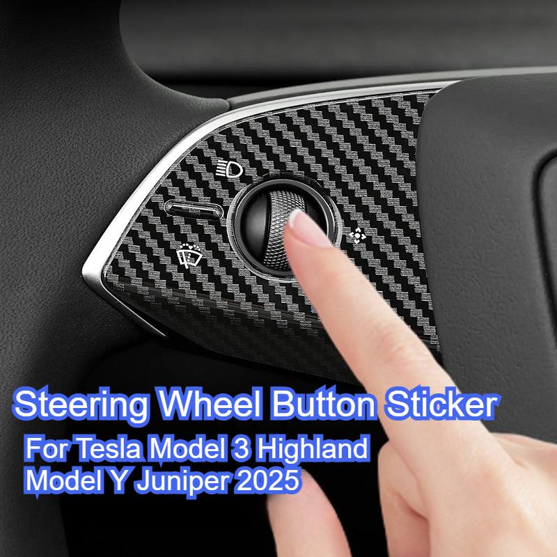 Steering Wheel Patch for Tesla Model Y Juniper Model 3 Highland 6-Seater ModelYL Steering Wheel Protective Cover Decorative Trim