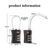 New TSA Customs Code Lock for Travel Luggage Password Changeable Lock Contrast Color Design Padlock