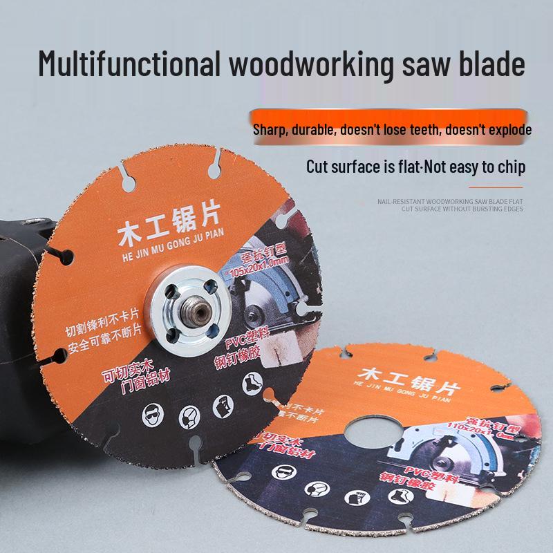 "Alloy Woodworking Saw Blade: Angle Grinder Disc for Cutting Wood, Aluminum, PVC & Plastic".