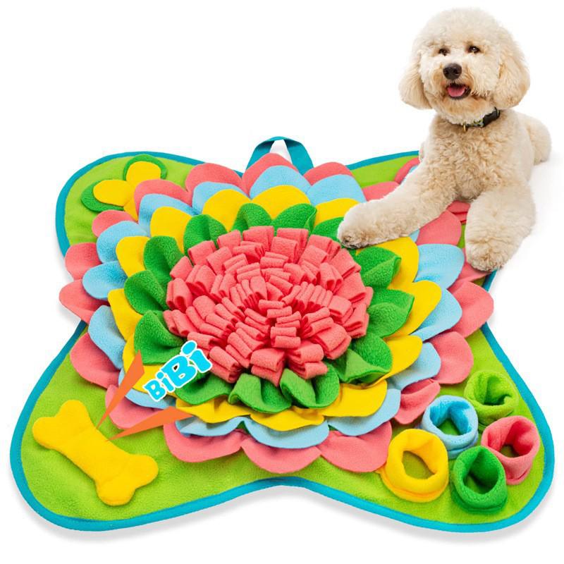 Pet Slow Feed Puzzle Mat: Anti-Choke Sniffing and Foraging Toy for Dogs and Cats