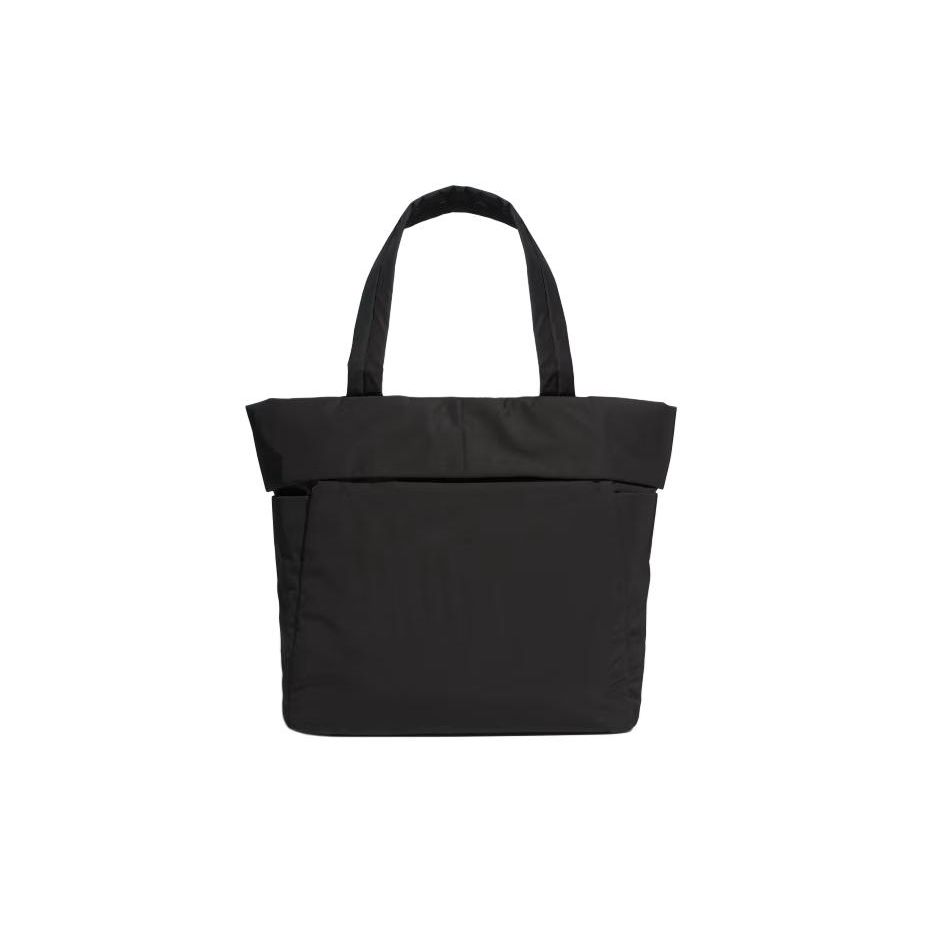 Adidas Solid Color Casual Front Zipper Pocket Recyclable Material Tote Shoulder Bag Regular Women bags Black IN2579