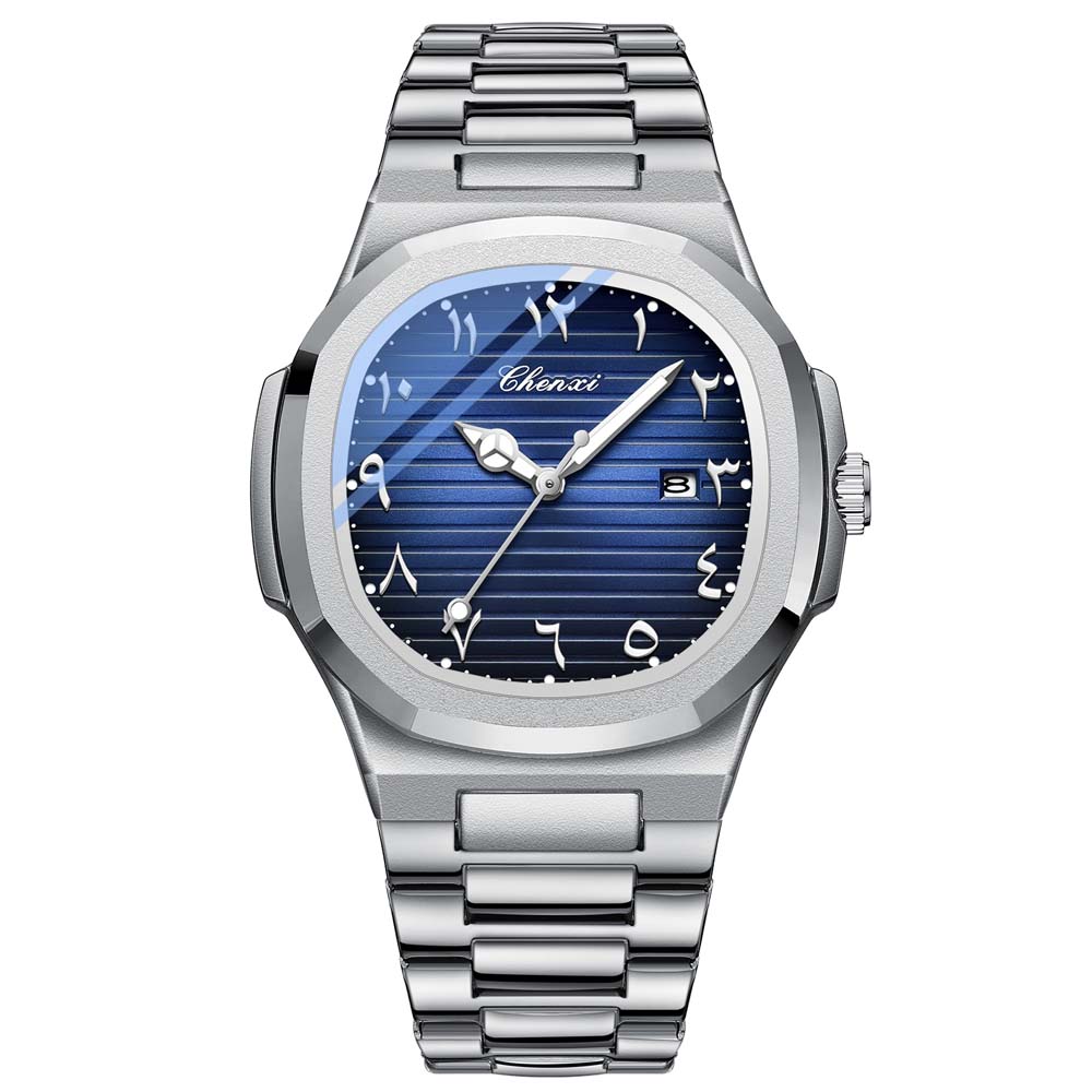 CHENXI New Men's Luxury Quartz Watch Nautilus Style Eastern Arabic numerals Waterproof Fashion Wristwatch for Men Gift