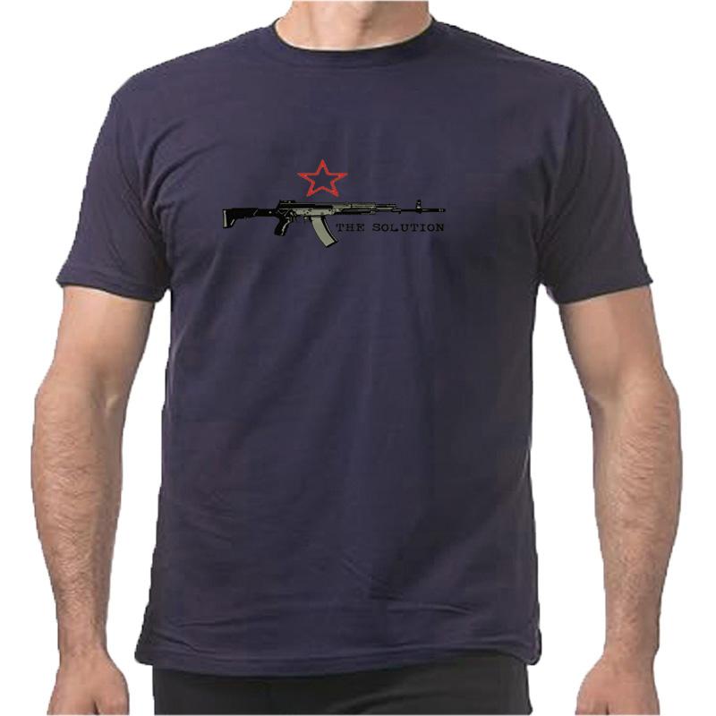 

Kalashnikov Ak-12 Men T-Shirt Russia Putin Ak 47 Russian Assault Rifle TShirt 4XL