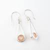 Peach Moonstone Gemstone 925 Sterling Silver Jewelry Handcrafted Earrings 1.76" EE-126-29