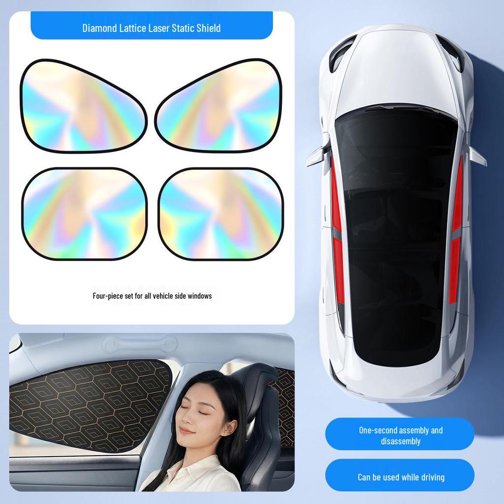Car Black Vinyl Static Cling Sunshade: Side Window Privacy & Heat Insulation for Baby