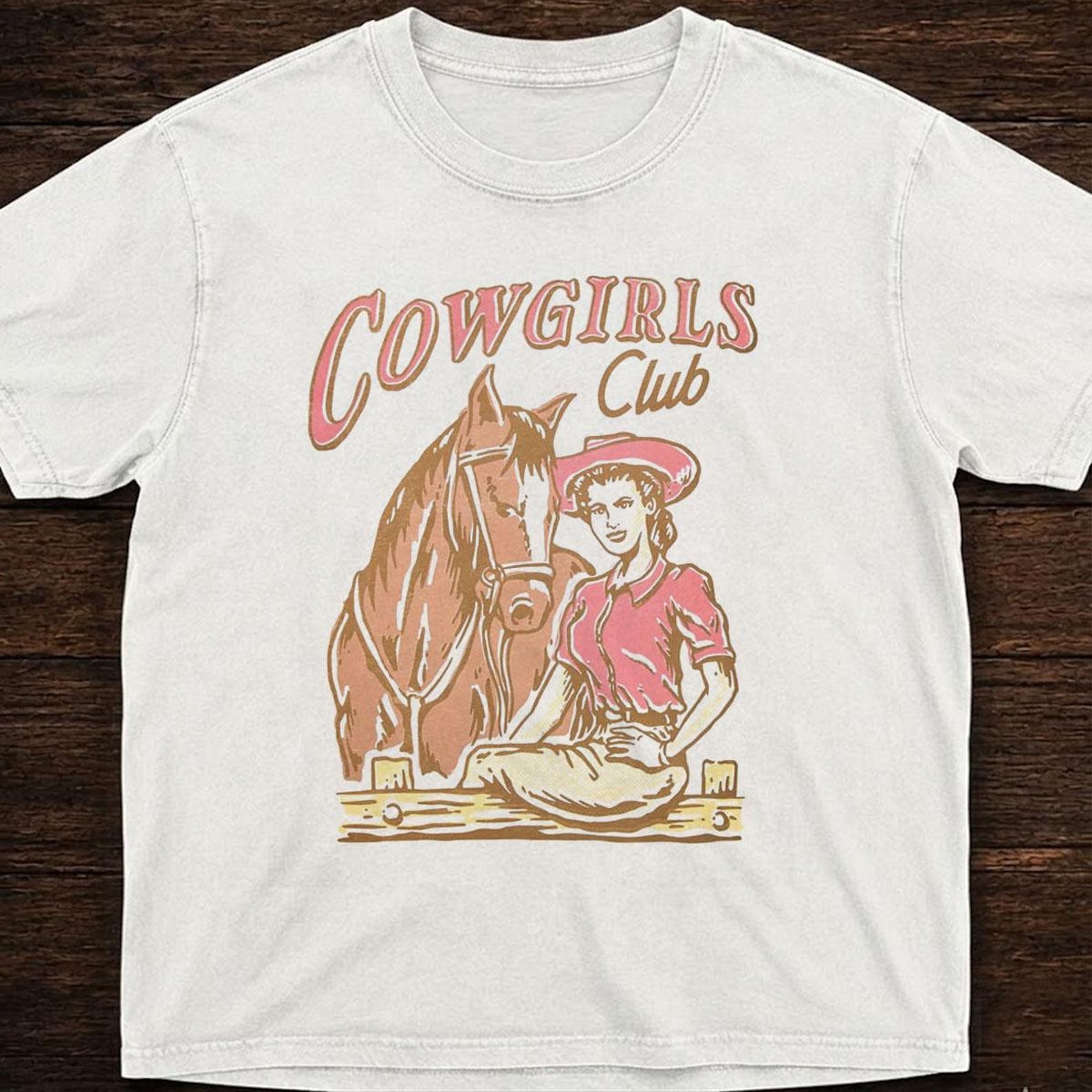Retro Cowgirl T-Shirt | Britpop 90s Music Tee, Vintage Style,Unisex Tee XL