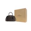Coach Savannah 28 Verstelbare Afneembare Schouderband Klassiek Logo Print Gecoat Canvas Tote Bag Grote Dames Tote Bags Walnoot Zwart CAL53-IMXAQ