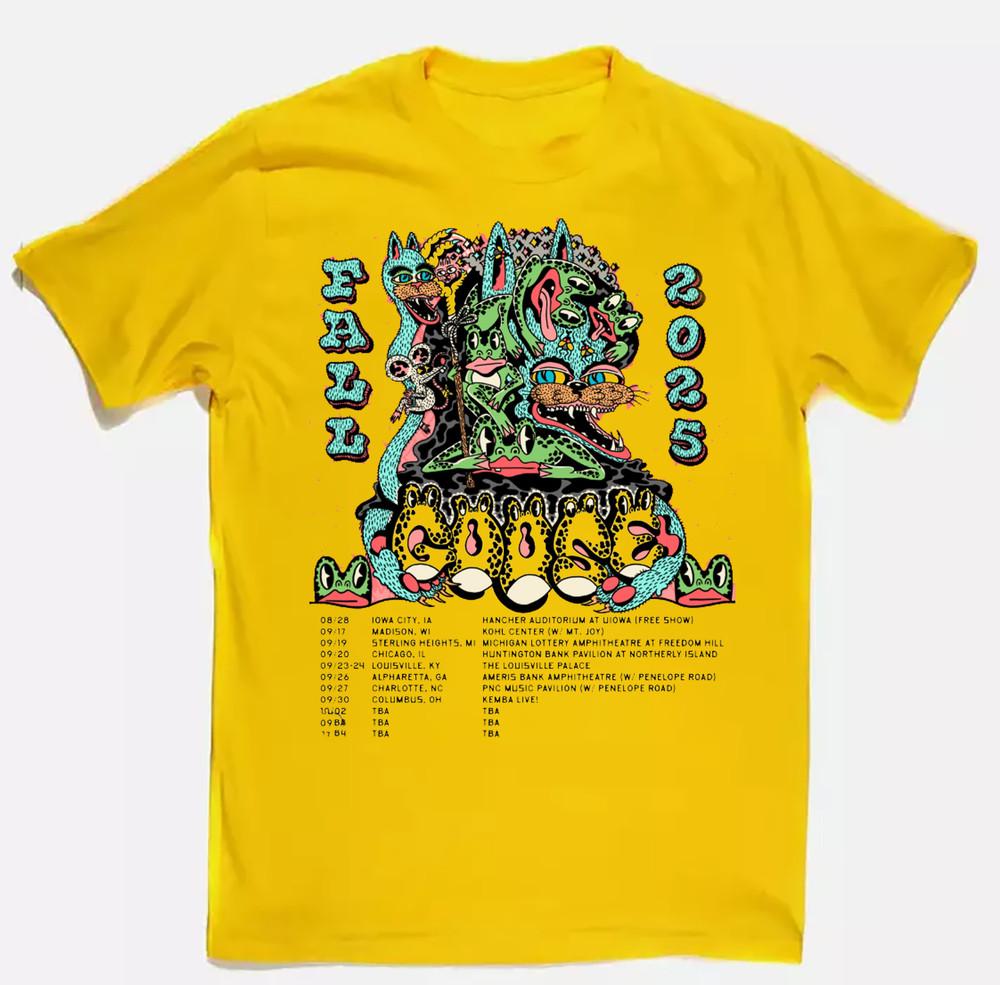 Goose Band Tour 2025 Gift For Fan Full Size Yellow T-shirt Unisex T-Shirt