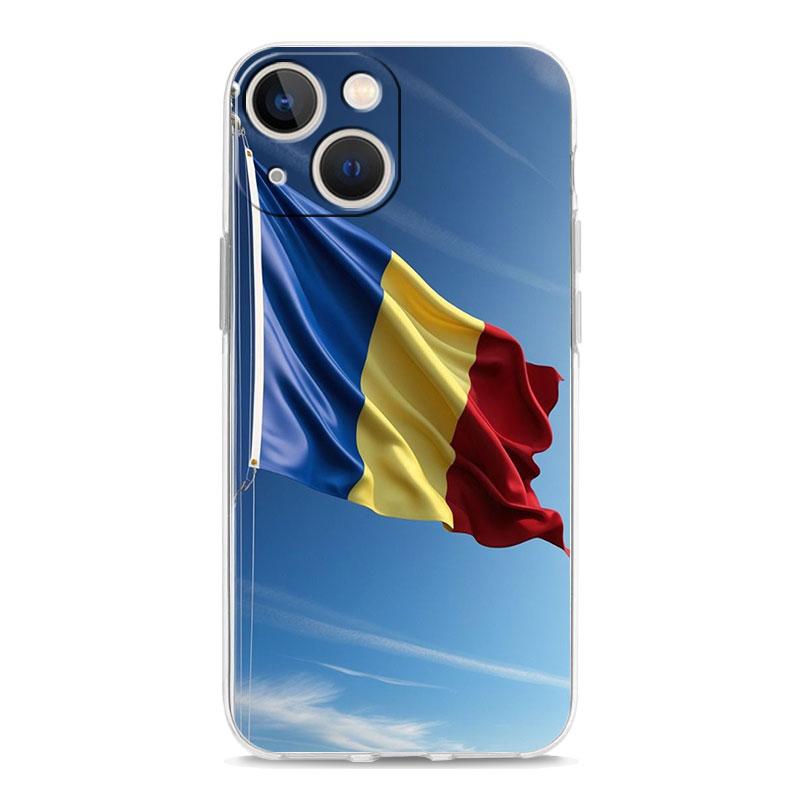 Phone Case For iPhone 17 Air Cases iPhone 16 15 12 13 14 Pro Max SE 7 8 Plus iPhone11 Clear Soft Cover Romania Flag