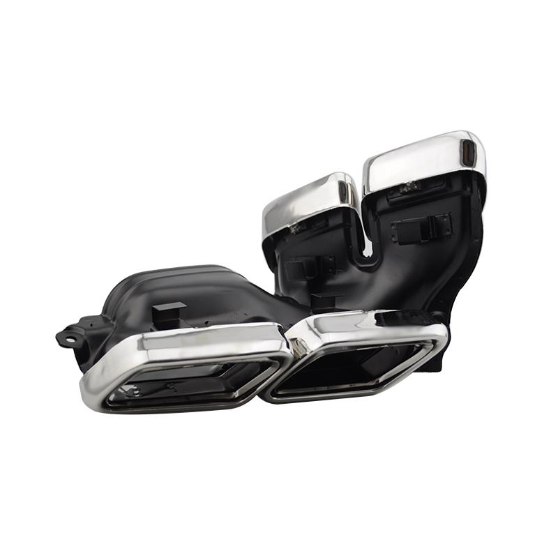 For 2014-2020 Mercedes S-Class W222 exhaust pipe upgrade AMG 63 black square mouth quad outlet muffler tip nozzle tailpipe
